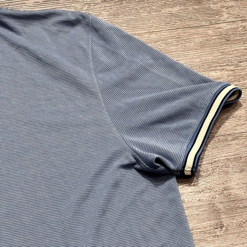 Ted Baker London Polo Shirt Size 6 Blue Button Snap Preppy Casual Adult Lounge - Picture 12 of 15